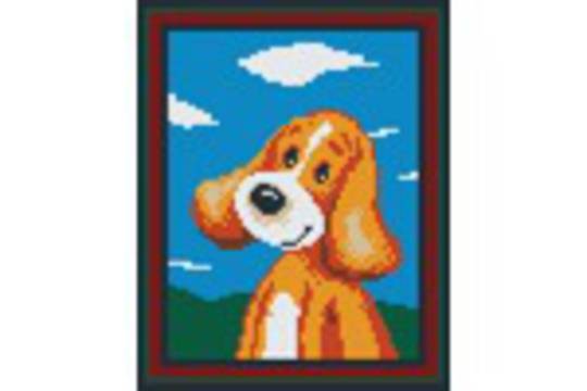 Happy Puppy Four [4] Baseplate PixelHobby Mini-mosaic Art Kit